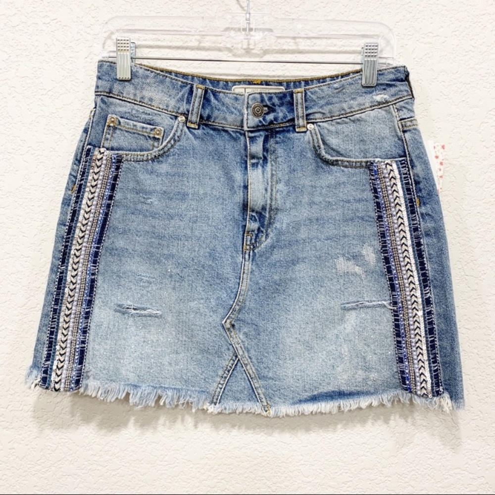 SOLDFree People Side stripe embellished mini skirt - Picture 12 of 12